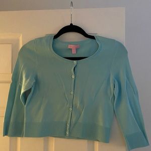 Cropped light blue Lilly Pulitzer Sweater